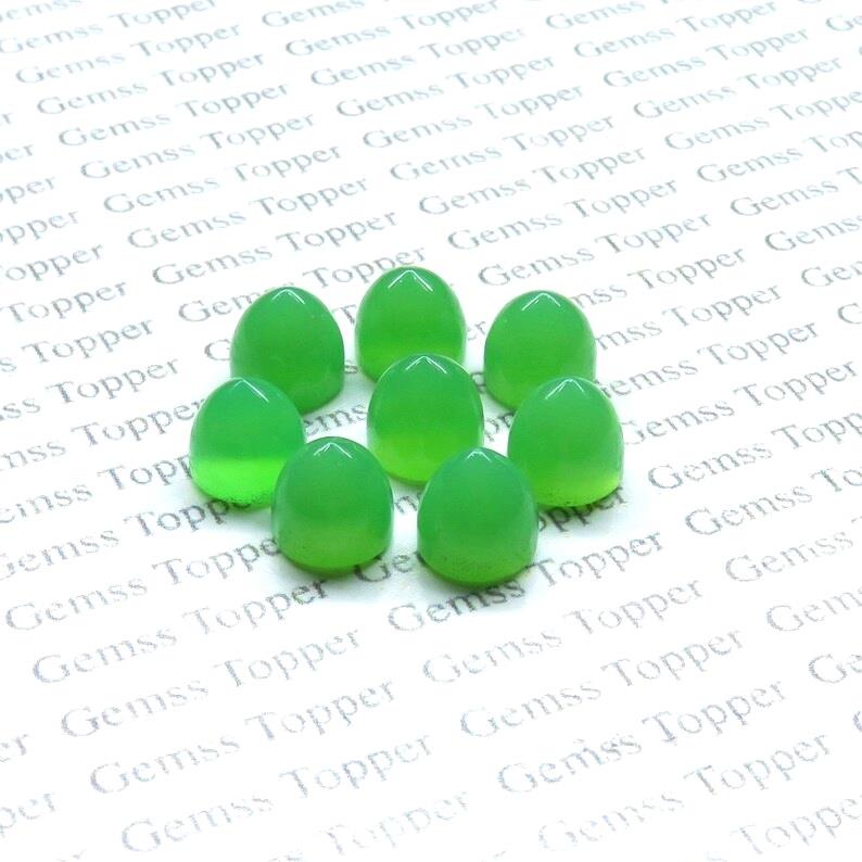 Chrysoprase 4x6 mm Bullet Cabochon